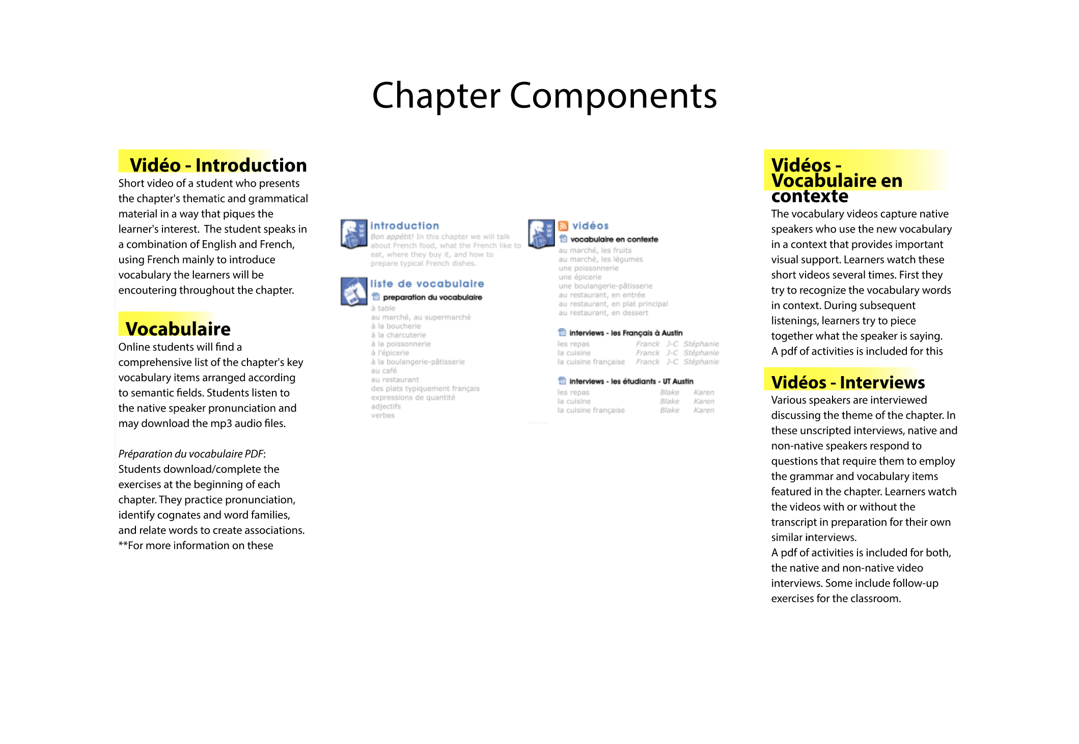 Homepage section TOC components